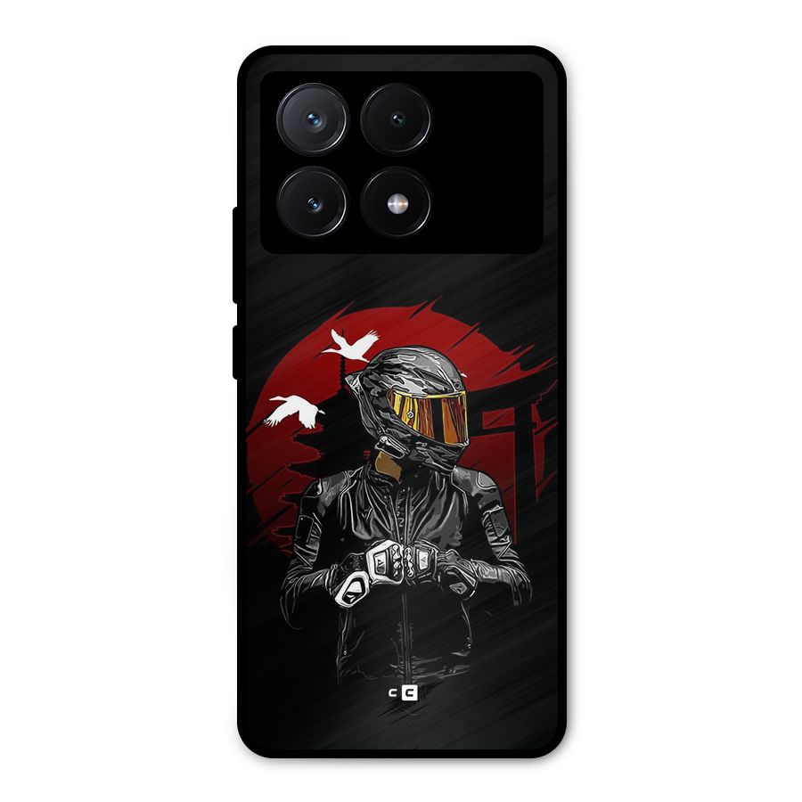 Moto Rider Ready Metal Back Case for Poco X6 Pro