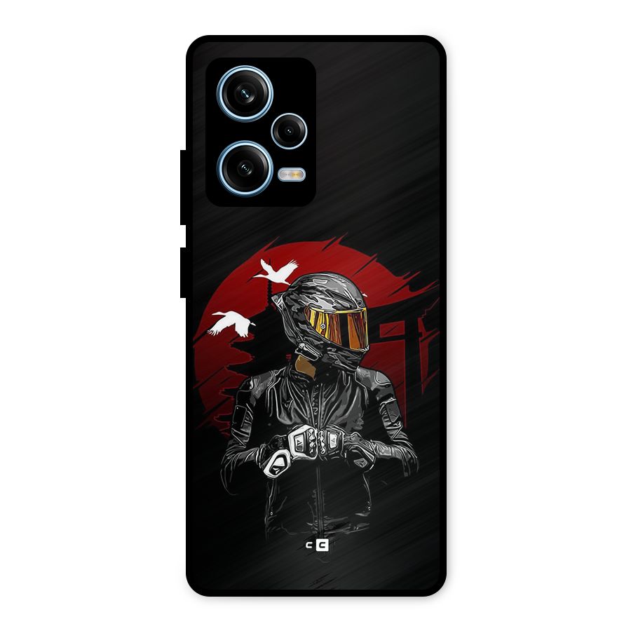Moto Rider Ready Metal Back Case for Redmi Note 12 Pro