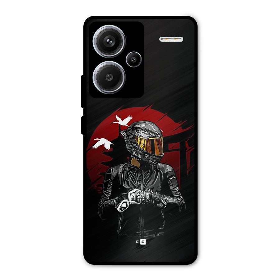 Moto Rider Ready Metal Back Case for Redmi Note 13 Pro Plus
