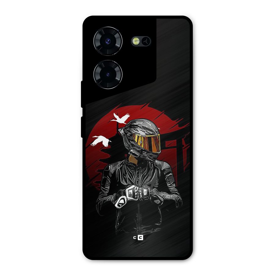Moto Rider Ready Metal Back Case for Tecno Pova 5 Pro 5G