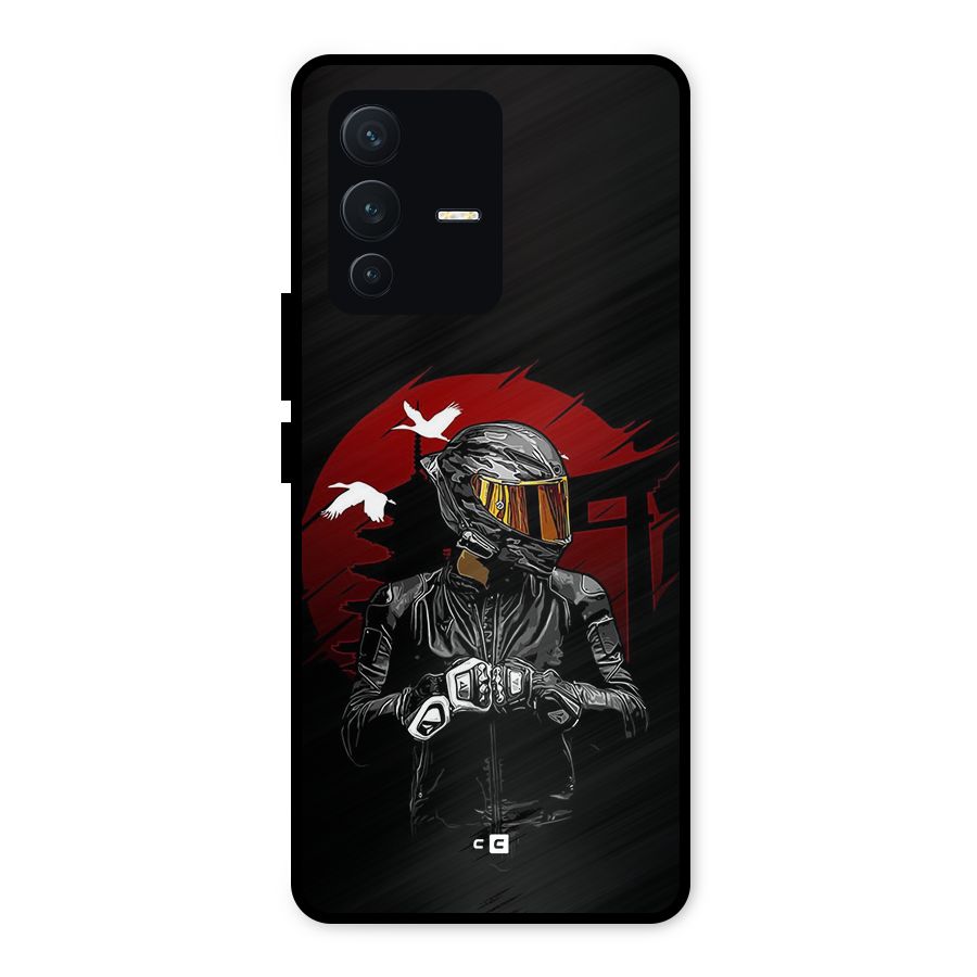 Moto Rider Ready Metal Back Case for Vivo V23 5G