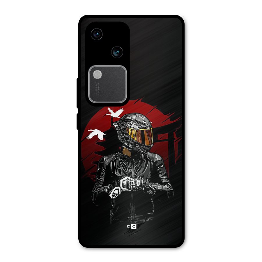 Moto Rider Ready Metal Back Case for Vivo V30