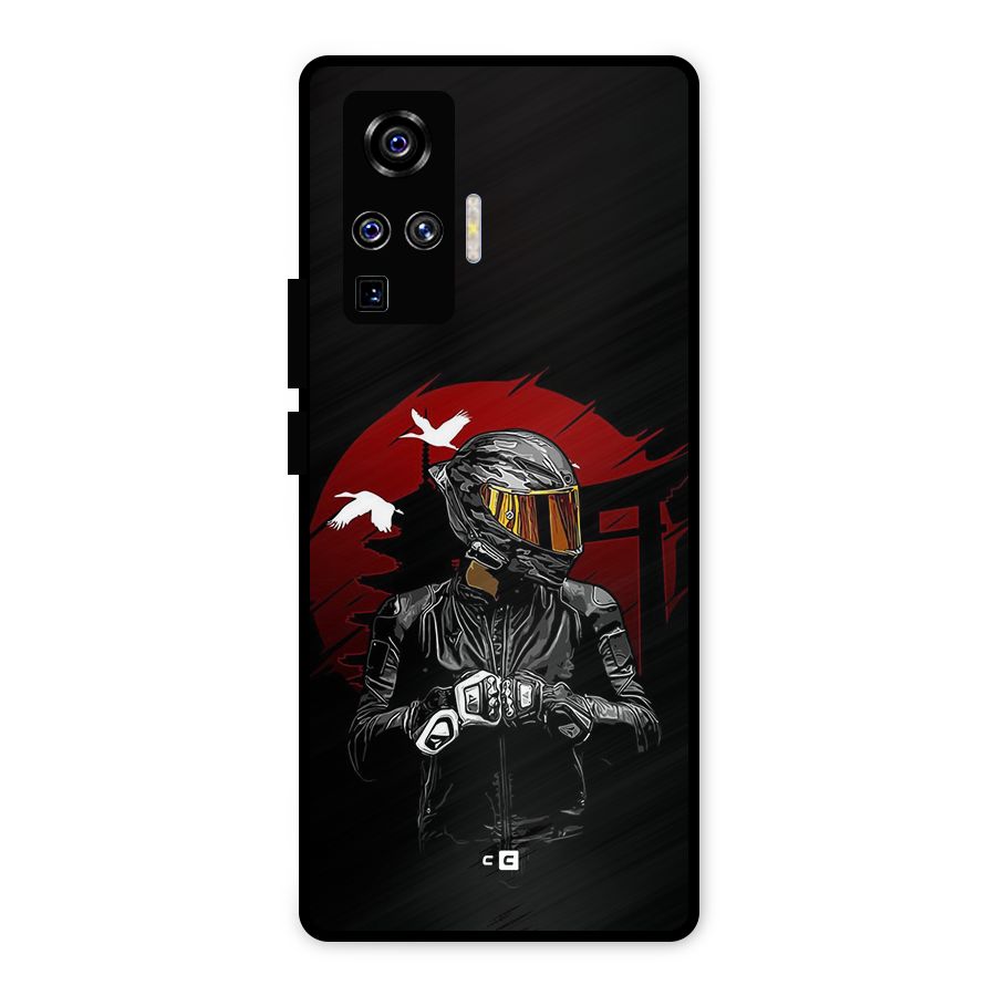 Moto Rider Ready Metal Back Case for Vivo X50 Pro