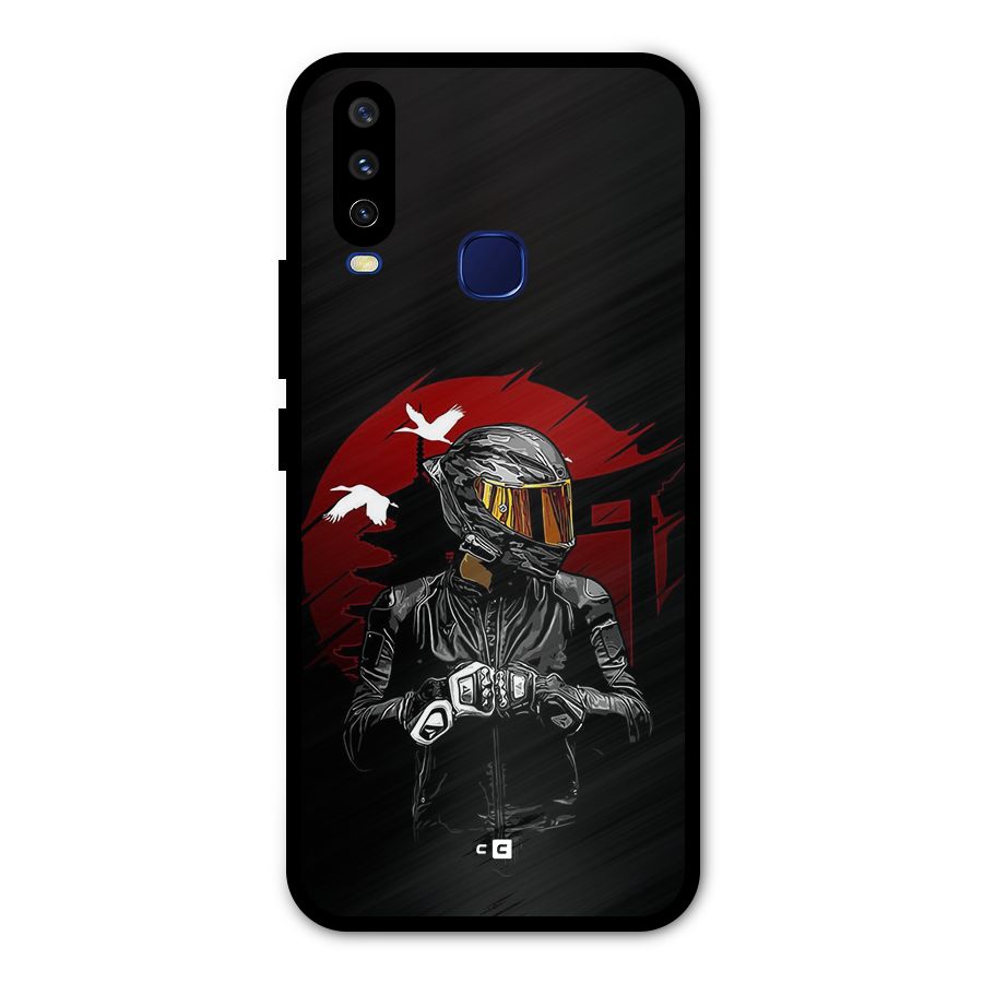 Moto Rider Ready Metal Back Case for Vivo Y15