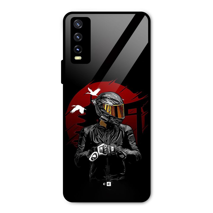 Moto Rider Ready Metal Back Case for Vivo Y20