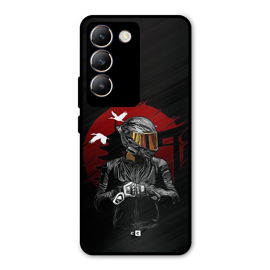 Moto Rider Ready Metal Back Case for Vivo Y200e