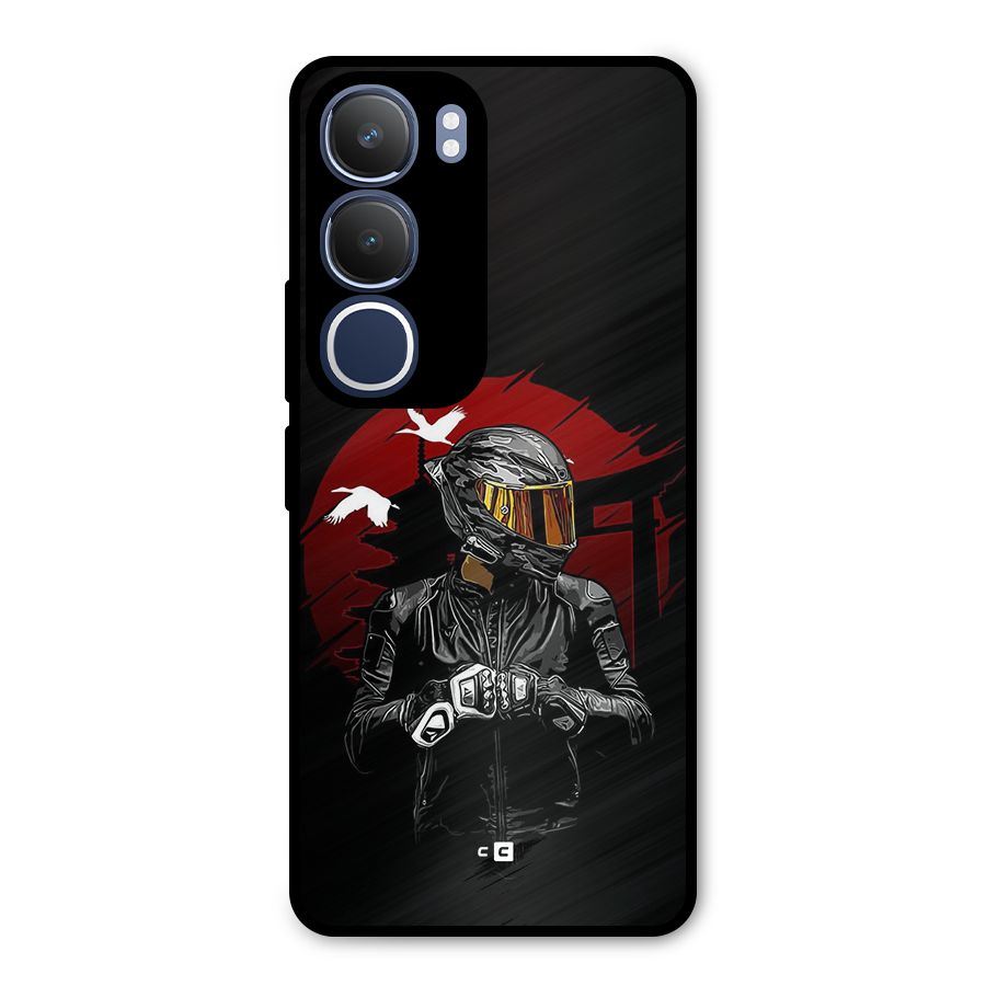 Moto Rider Ready Metal Back Case for Vivo Y29