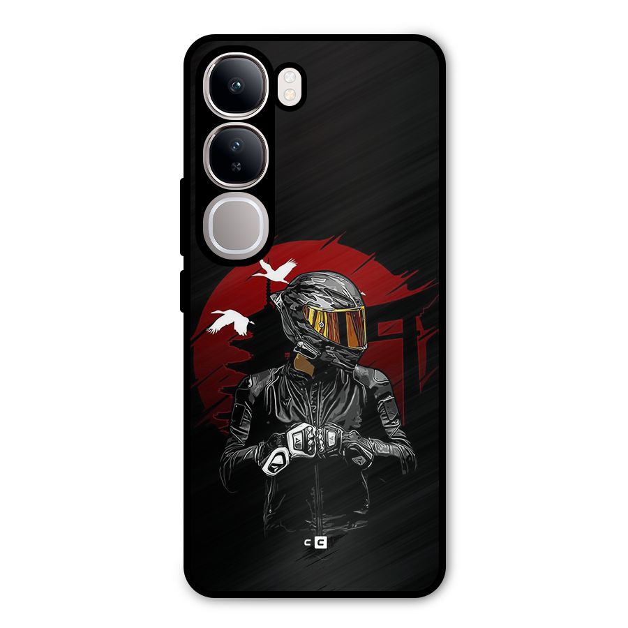 Moto Rider Ready Metal Back Case for Vivo Y300