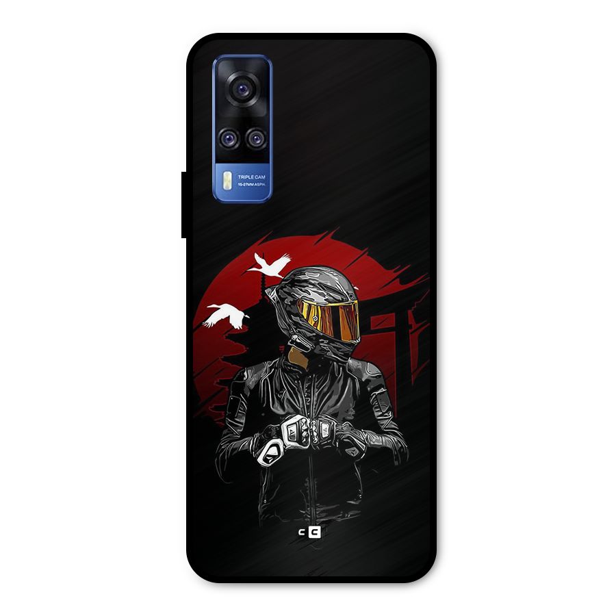 Moto Rider Ready Metal Back Case for Vivo Y31
