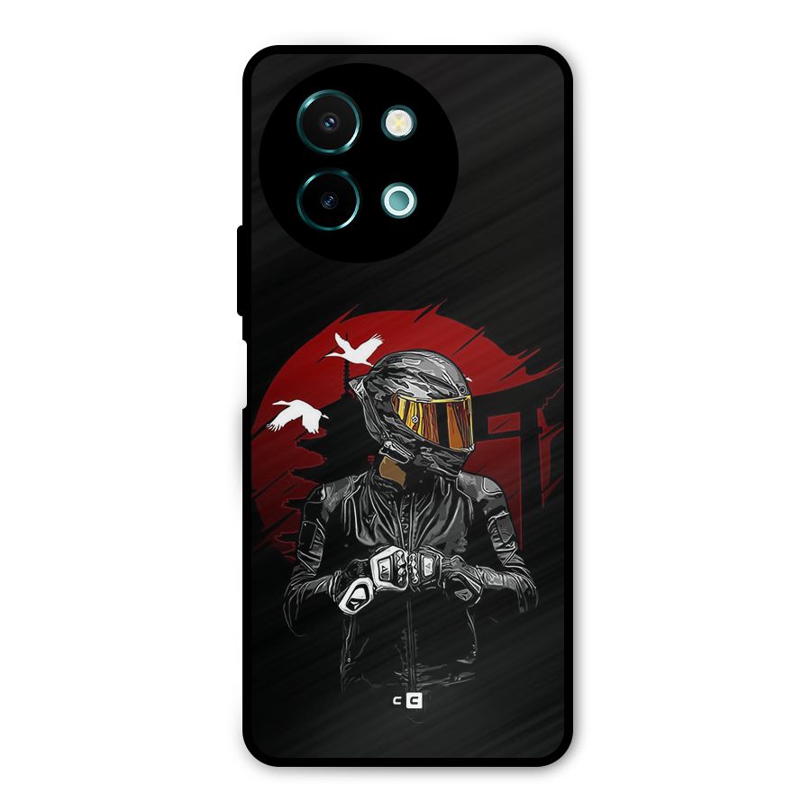Moto Rider Ready Metal Back Case for Vivo Y58