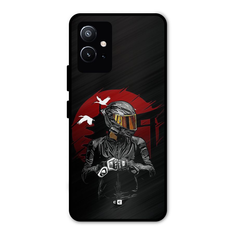 Moto Rider Ready Metal Back Case for Vivo Y75 5G