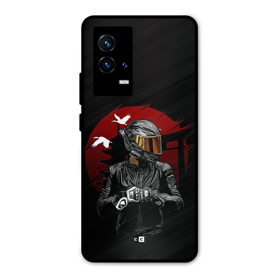 Moto Rider Ready Metal Back Case for iQOO 9 5G
