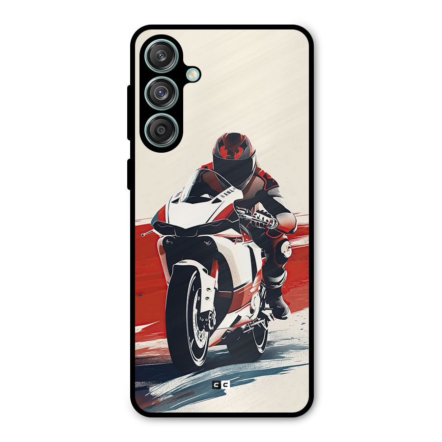 Motosport Rider Metal Back Case for Galaxy M55 5G