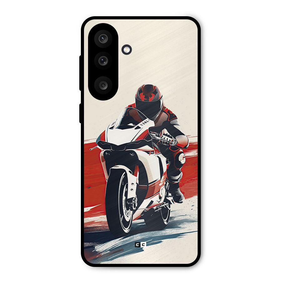 Motosport Rider Metal Back Case for Galaxy M56