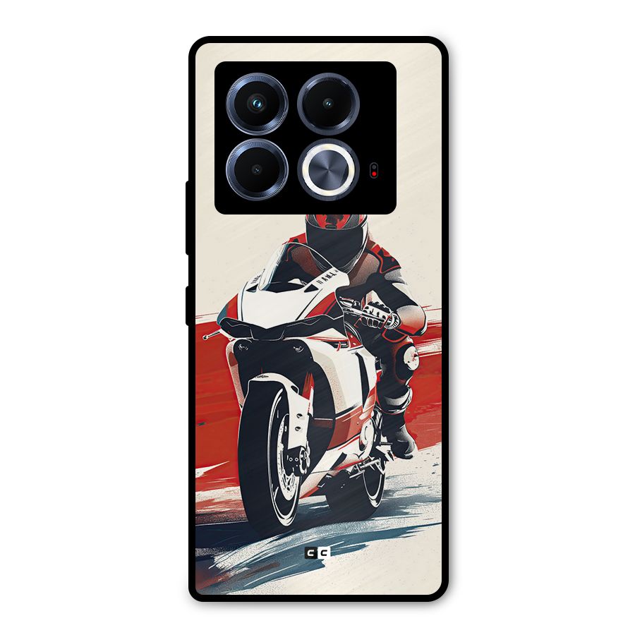 Motosport Rider Metal Back Case for Infinix Note 40 5G