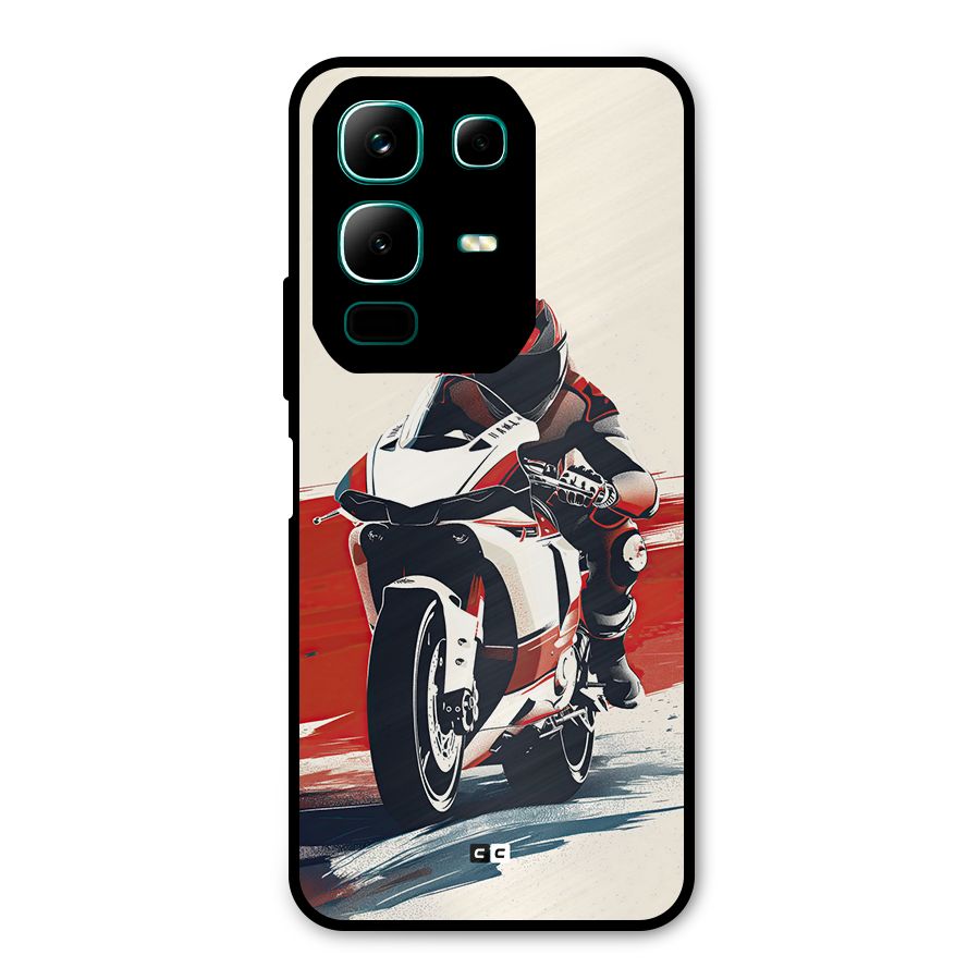 Motosport Rider Metal Back Case for Infinix Note 50x