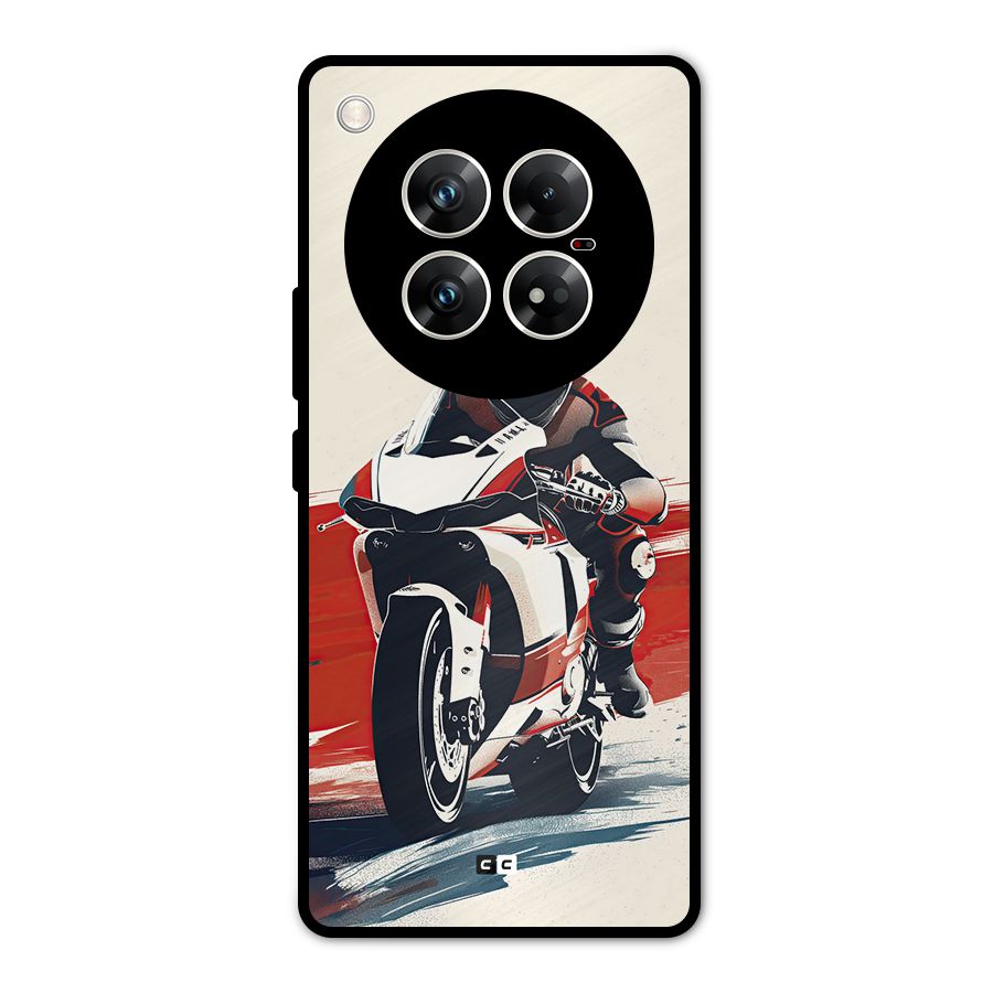 Motosport Rider Metal Back Case for Infinix Zero 40 5G