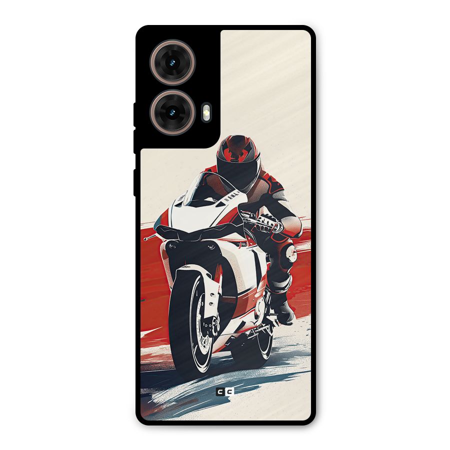 Motosport Rider Metal Back Case for Moto G85