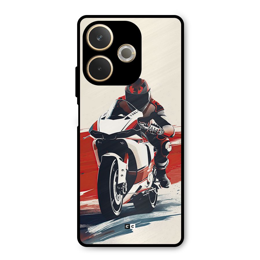 Motosport Rider Metal Back Case for Oppo A5 Pro