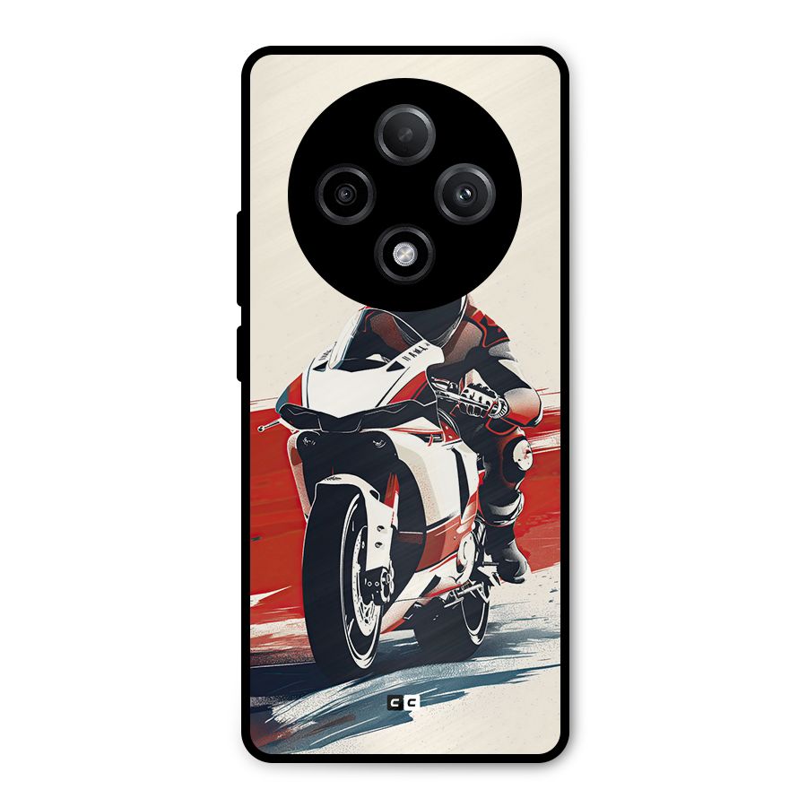 Motosport Rider Metal Back Case for Oppo F27 Pro Plus