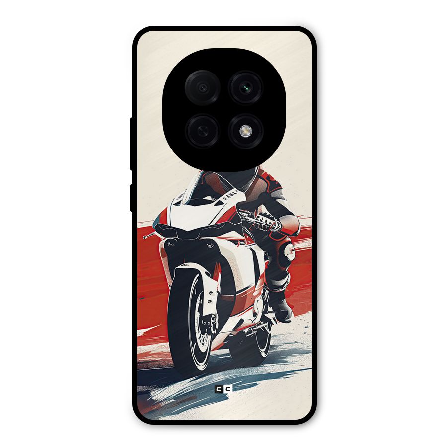 Motosport Rider Metal Back Case for Oppo F29 Pro