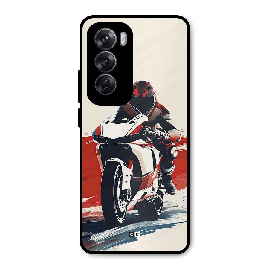 Motosport Rider Metal Back Case for Oppo Reno12 Pro