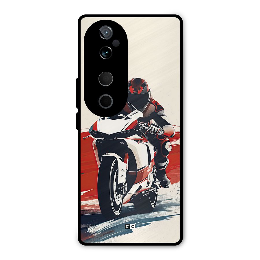 Motosport Rider Metal Back Case for Vivo T3 Ultra