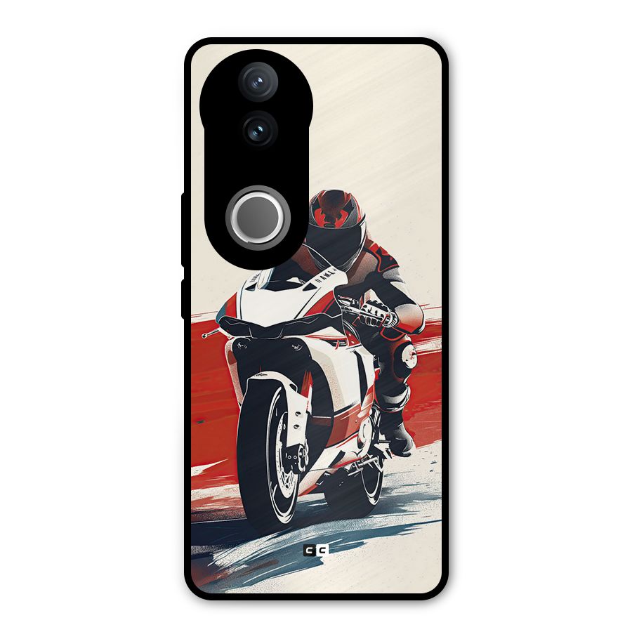 Motosport Rider Metal Back Case for Vivo V50e
