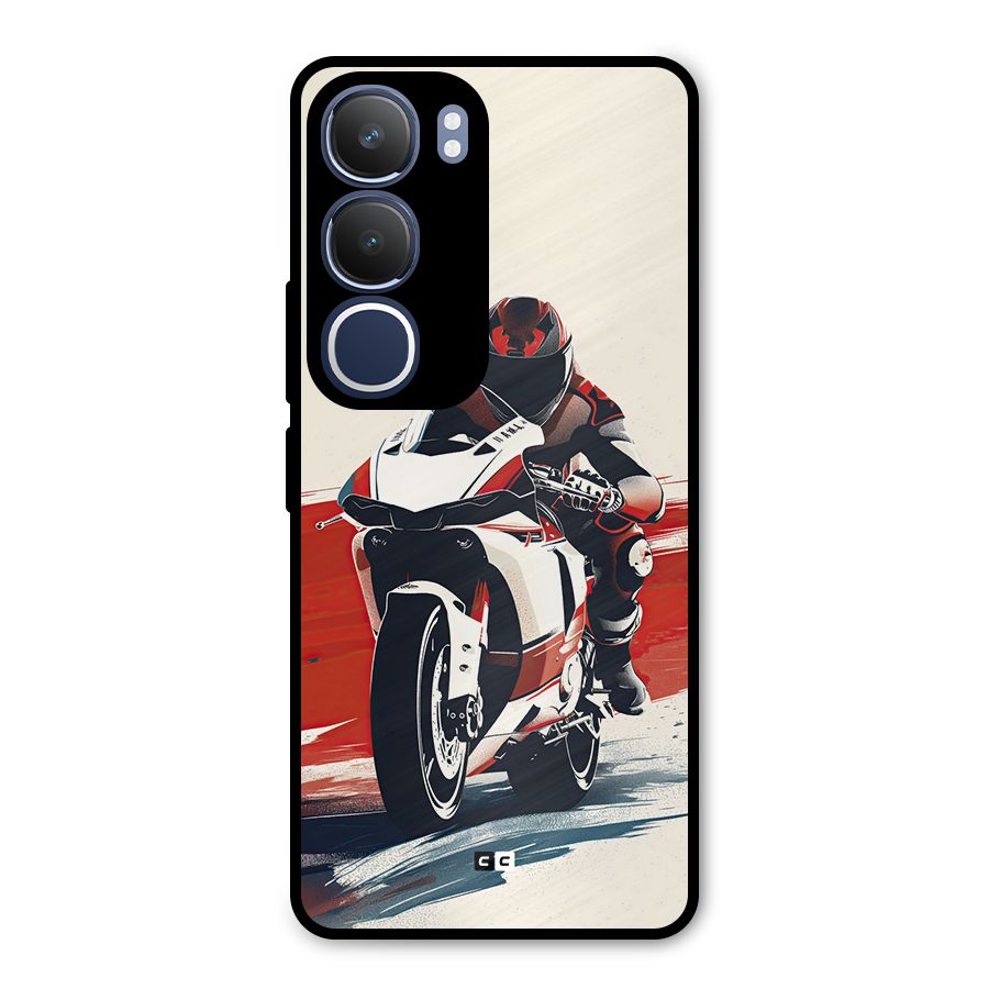 Motosport Rider Metal Back Case for Vivo Y29
