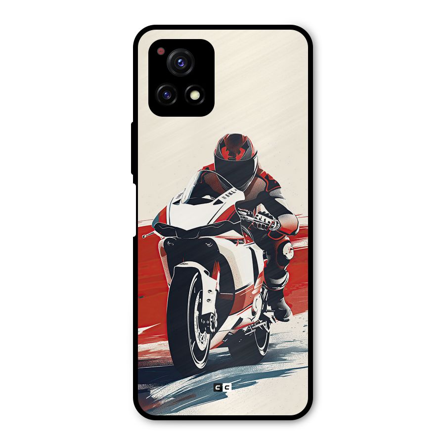 Motosport Rider Metal Back Case for Vivo Y72 5G