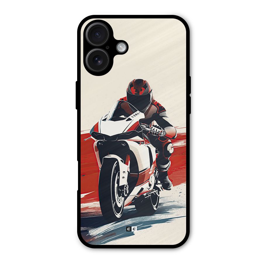 Motosport Rider Metal Back Case for iPhone 16 Plus