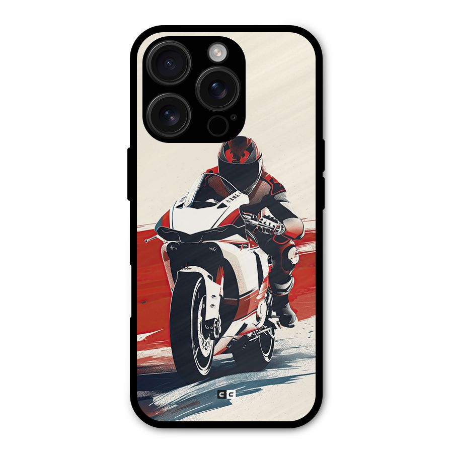 Motosport Rider Metal Back Case for iPhone 16 Pro