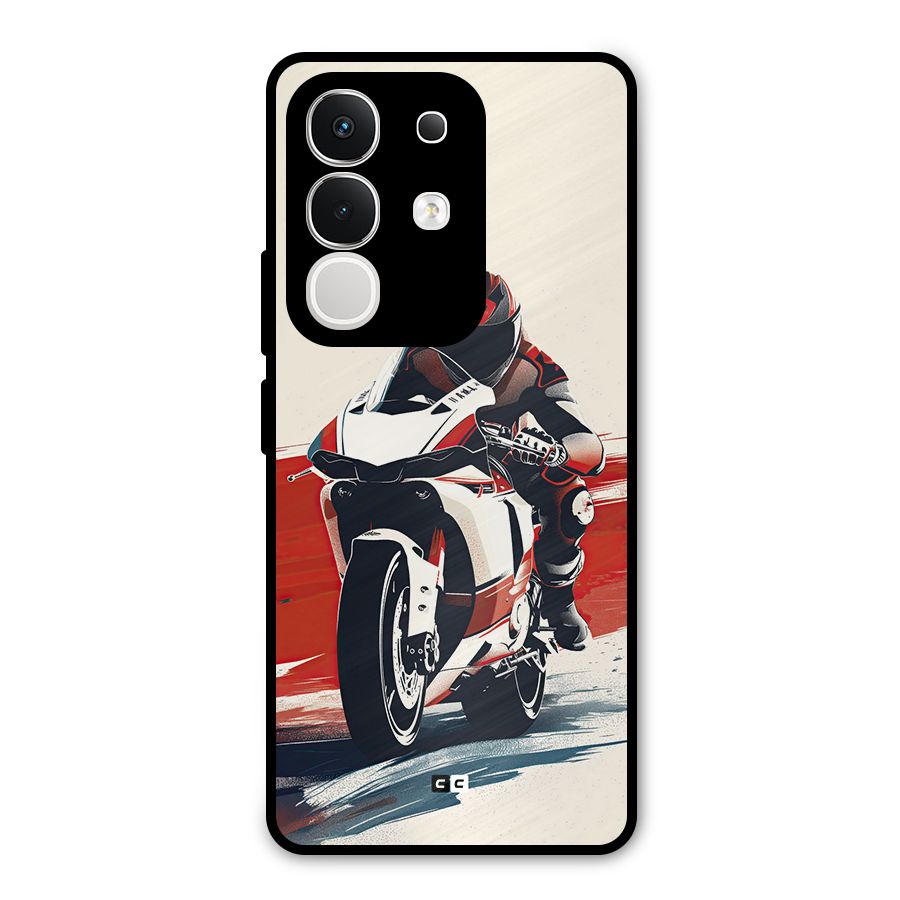 Motosport Rider Metal Back Case for iQOO Z10x