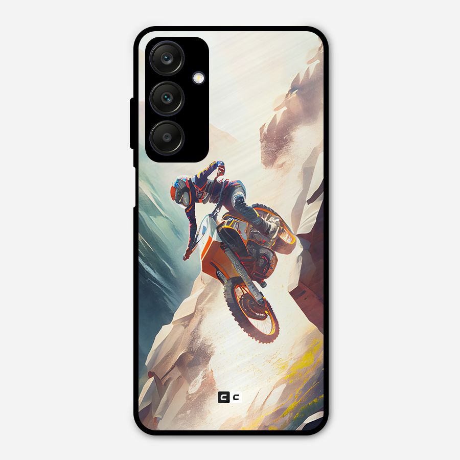 Mountain Biker Metal Back Case for Galaxy A25 5G