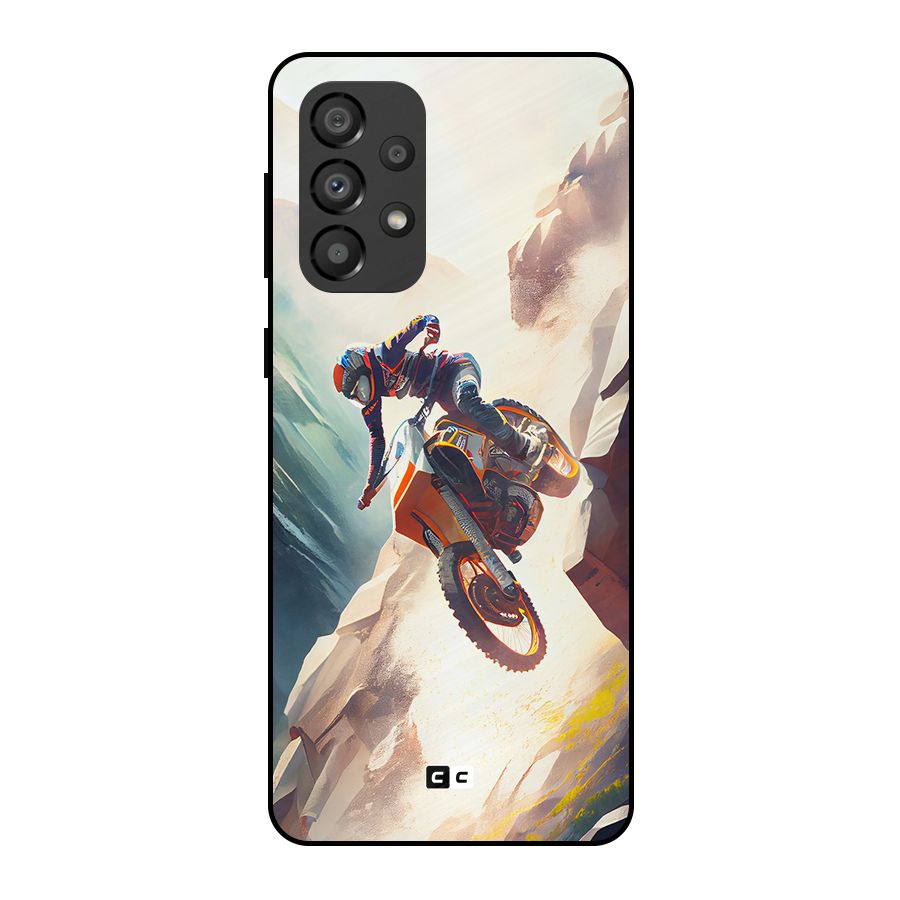 Mountain Biker Metal Back Case for Galaxy A33 5G