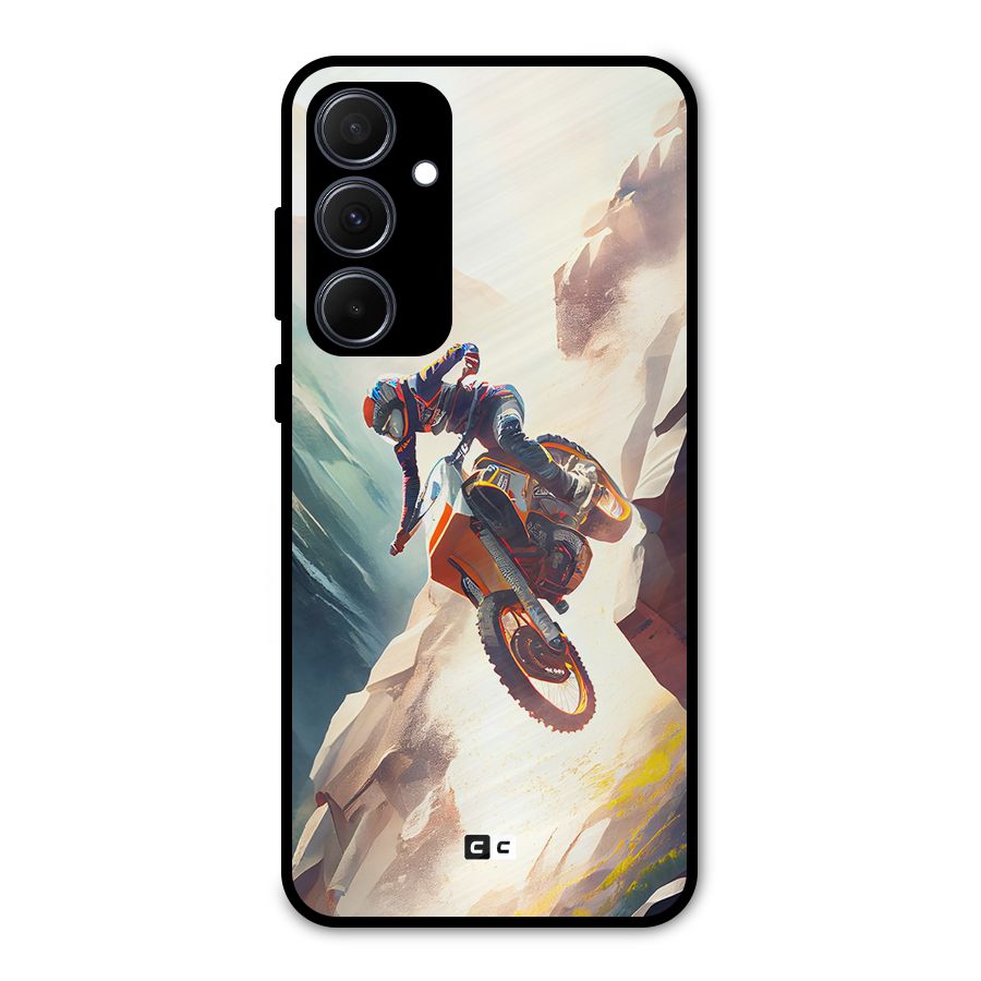 Mountain Biker Metal Back Case for Galaxy A35