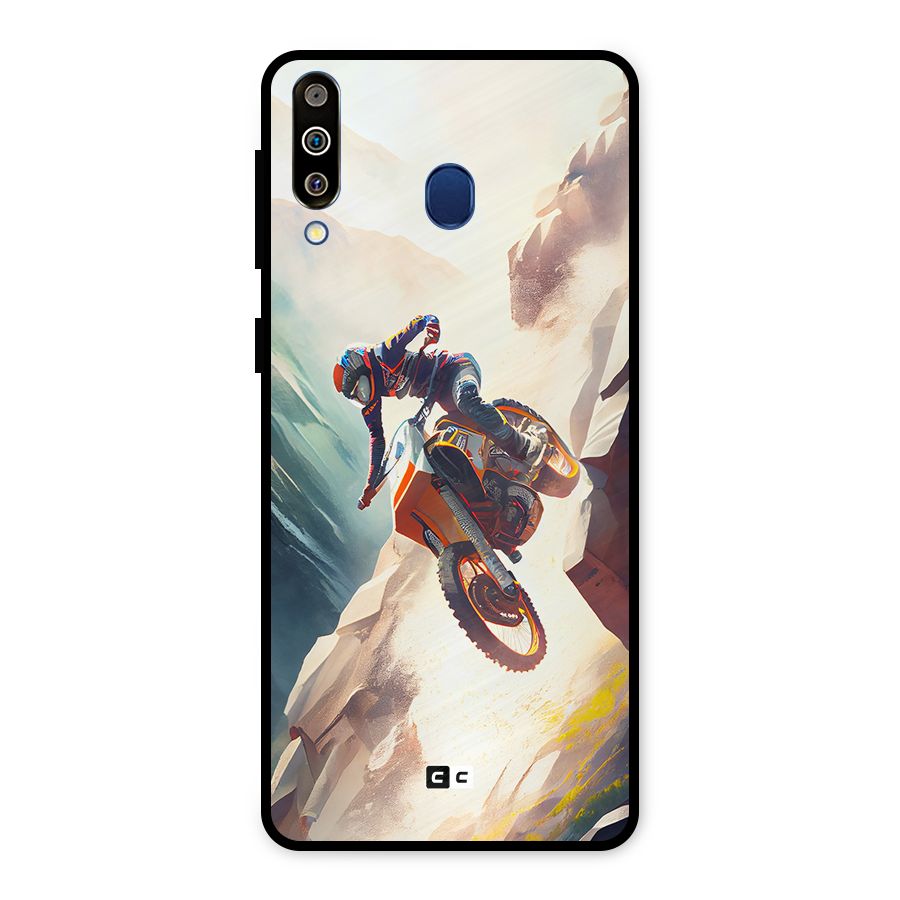 Mountain Biker Metal Back Case for Galaxy M30
