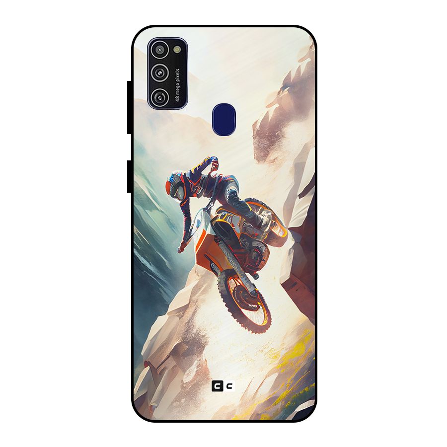 Mountain Biker Metal Back Case for Galaxy M30s
