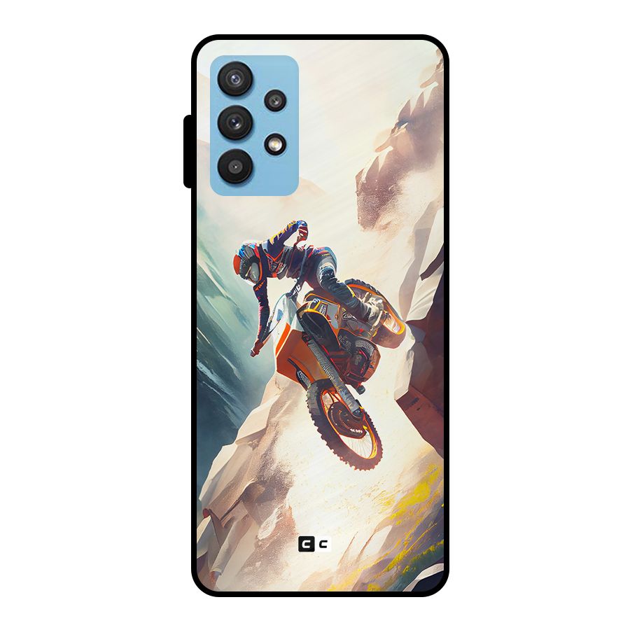 Mountain Biker Metal Back Case for Galaxy M32 5G