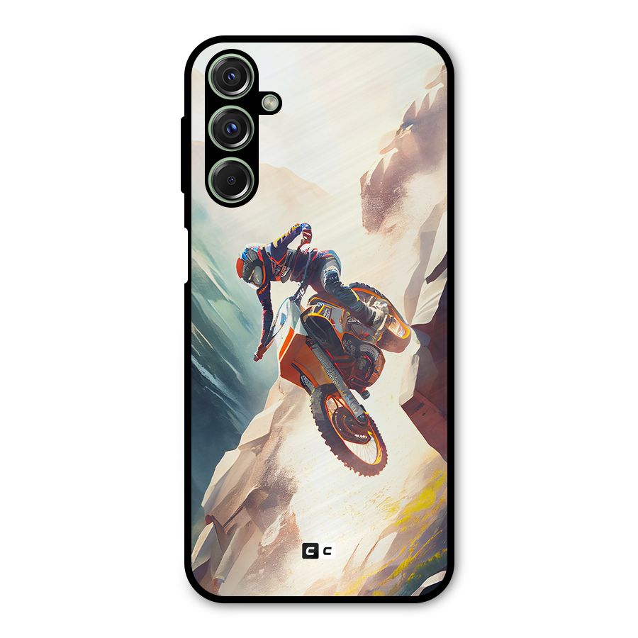 Mountain Biker Metal Back Case for Galaxy M34