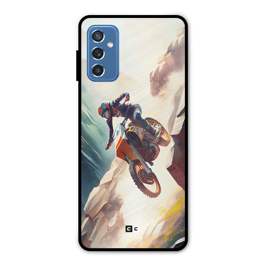 Mountain Biker Metal Back Case for Galaxy M52 5G