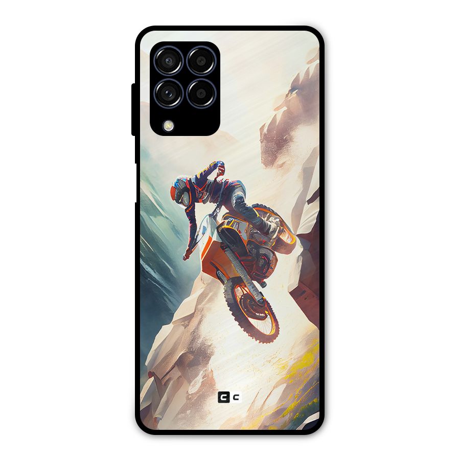 Mountain Biker Metal Back Case for Galaxy M53 5G