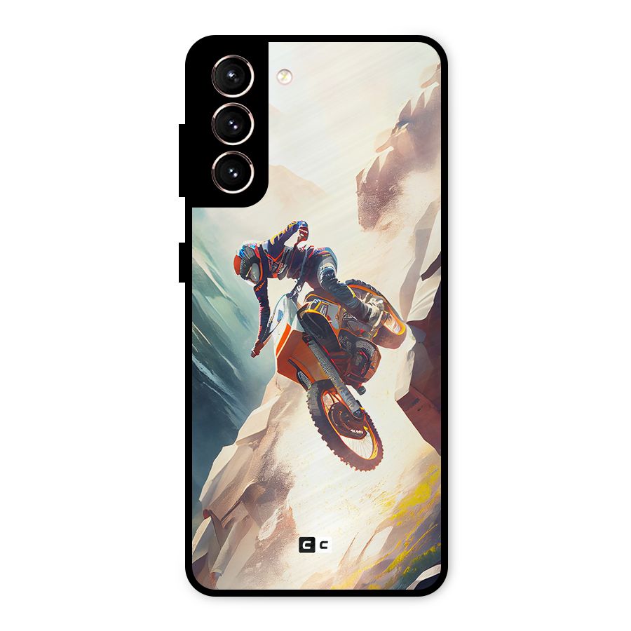Mountain Biker Metal Back Case for Galaxy S21 5G