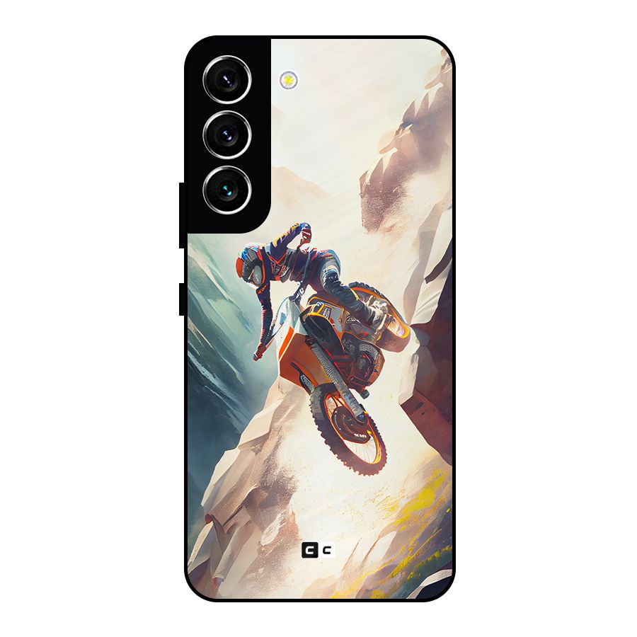 Mountain Biker Metal Back Case for Galaxy S22 5G