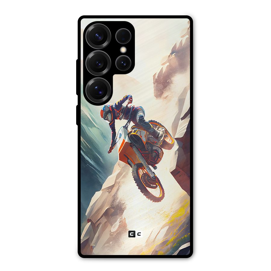 Mountain Biker Metal Back Case for Galaxy S25 Ultra