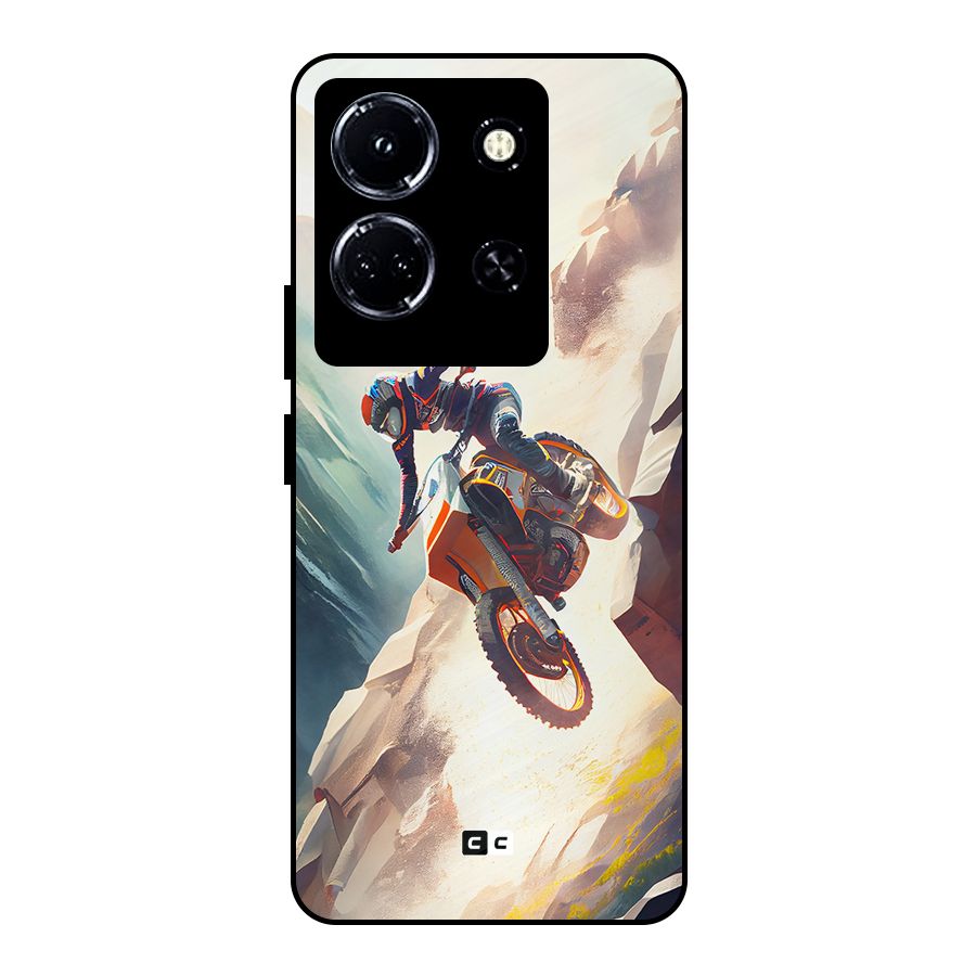 Mountain Biker Metal Back Case for Infinix Note 30 5G