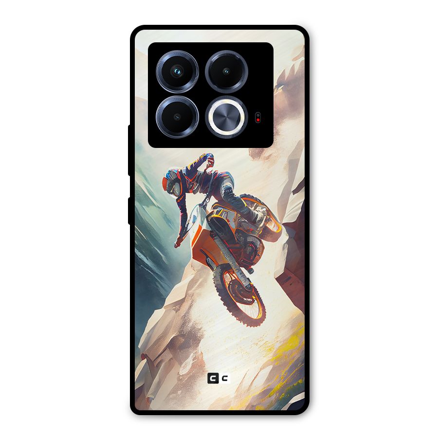 Mountain Biker Metal Back Case for Infinix Note 40 5G