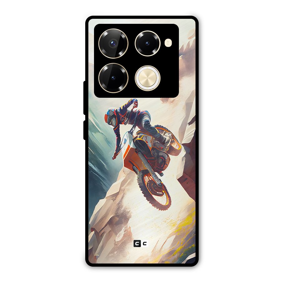 Mountain Biker Metal Back Case for Infinix Note 40 Pro Plus
