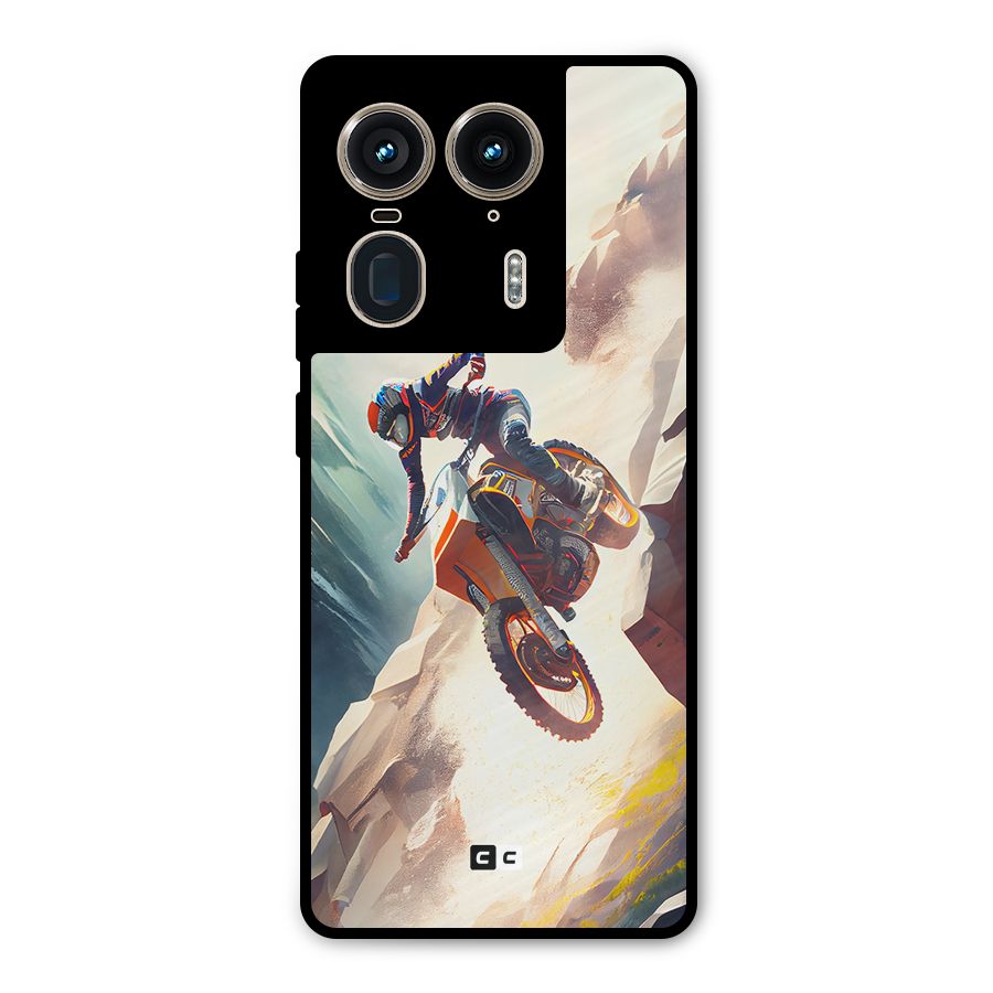 Mountain Biker Metal Back Case for Motorola Edge 50 Ultra