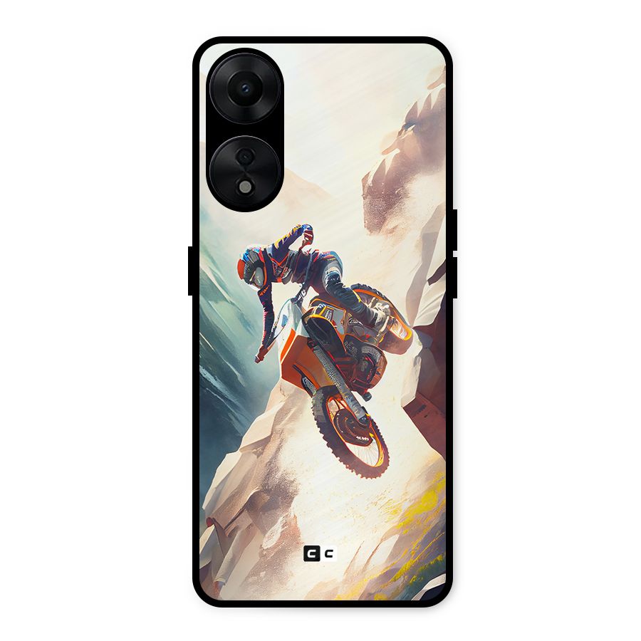 Mountain Biker Metal Back Case for Oppo A78 5G